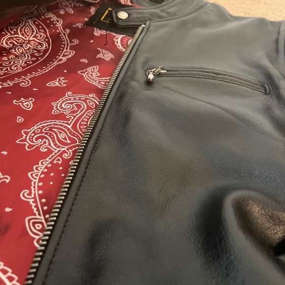 Master Supply Co 100% Geniuine Full Grain Leather Jacket Zip Jacket Daytona XS - Picture 9 of 9